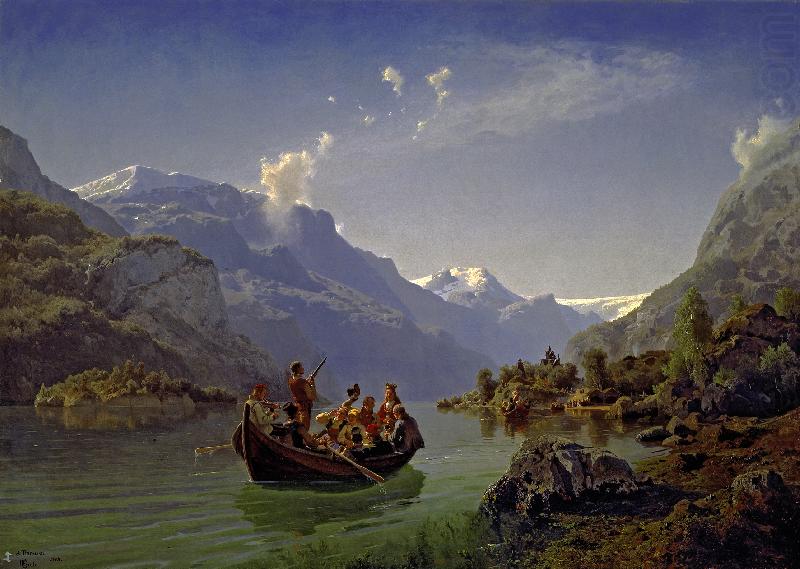 Adolph Tiedeman Brudfarden i Hardanger china oil painting image